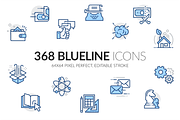 Blueline icons set, an Outline Icon by Davooda (Thumbnail 1 of 2)