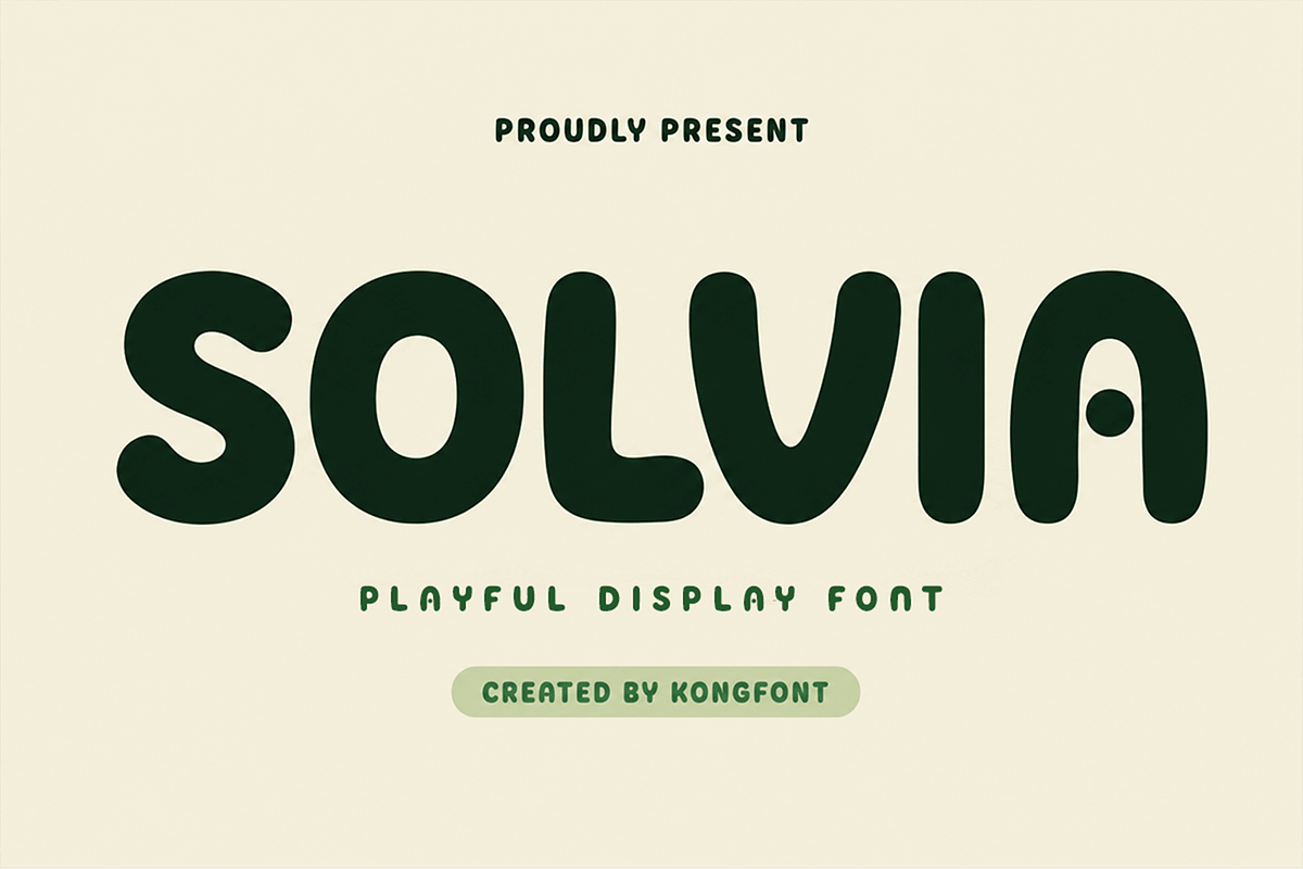 Solvia-Playful Rounded Display Font, a Sans Serif Font by overlaytemplates (Photo 1 of 5)
