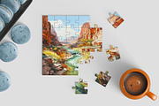 Jigsaw Puzzle Mockup 6 PSD 5x5pieces, a Merchandise Mockup by GraphicVil (Thumbnail 7 of 9)