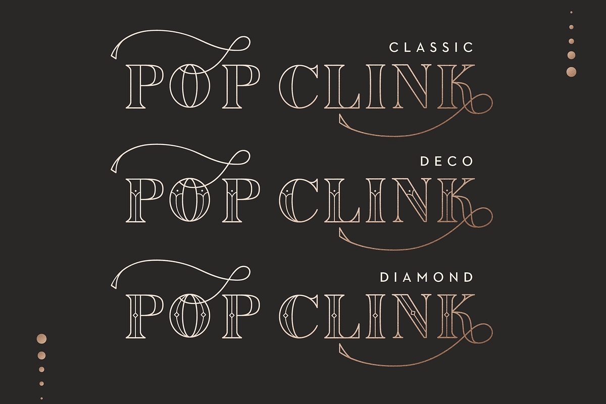 Pop Clink - A New Years Font preview 2