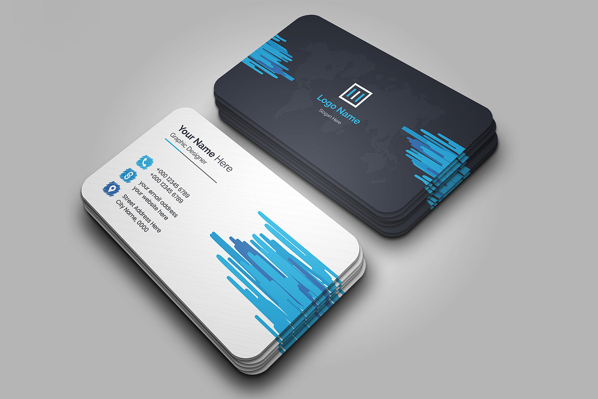 Business Card Design Template, a Business Card Template by mijli (Photo 1 of 12)