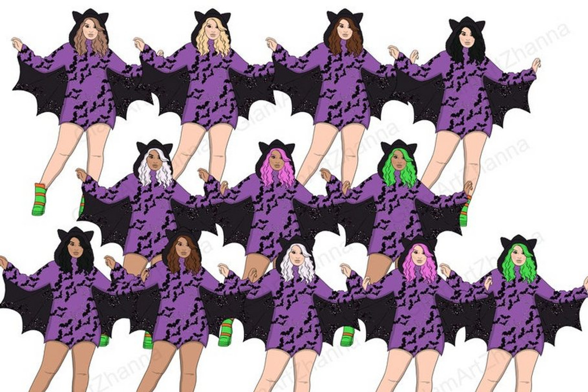 Boo Girls And Children Clipart, a Person Illustration by GlamArtZhanna (Photo 3 of 5)
