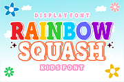 Rainbow Squash - Cute Playful Font, a Slab Serif Font by KiddoGlyphs Studio (Thumbnail 1 of 4)
