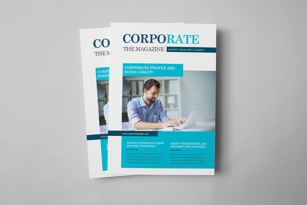 Corporate Business Magazine Template, a Magazine Template by Layout Design (Photo 1 of 13)