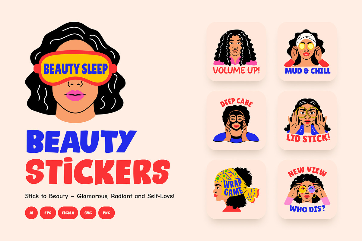 Beauty Stickers Art Set, an Emoji Icon by Brickclay (Photo 1 of 8)
