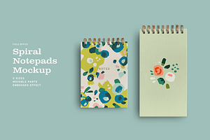 Spiral Notebook Set Mockup