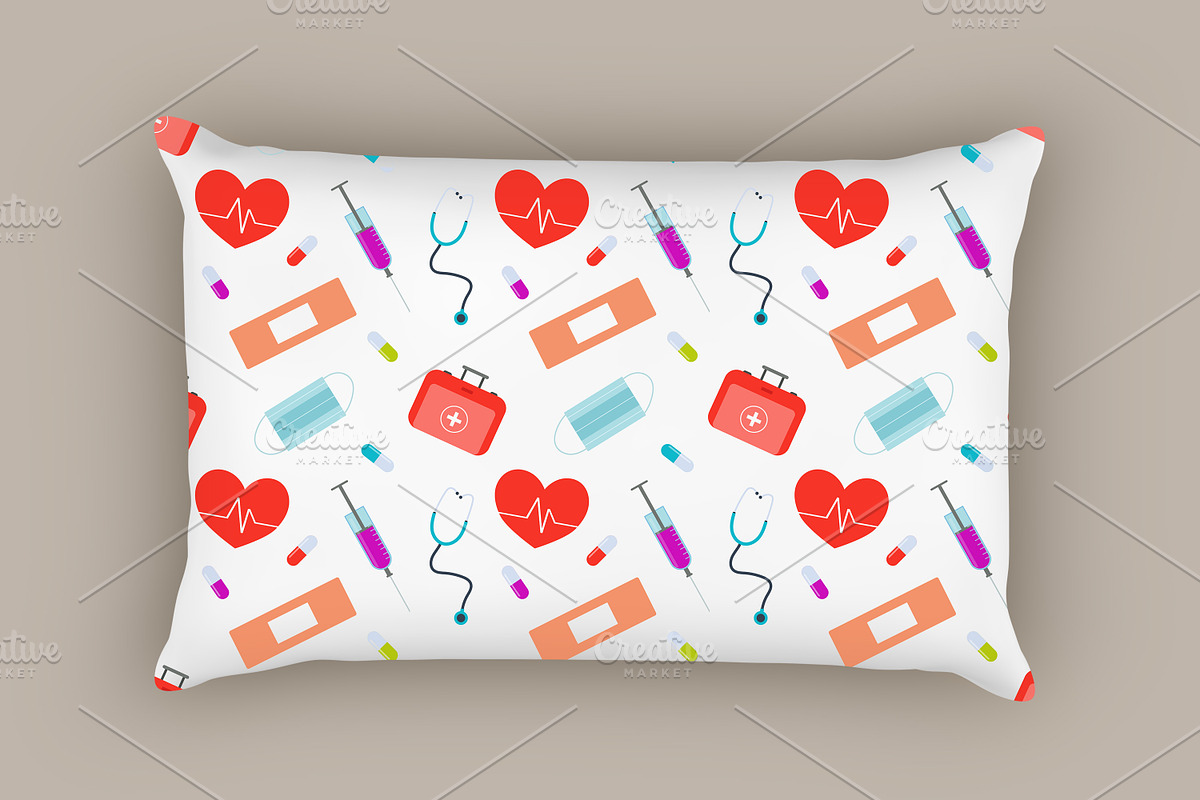 Medical Seamless Pattern, a Pattern Graphic by Bartama Graphic (Photo 3 of 5)