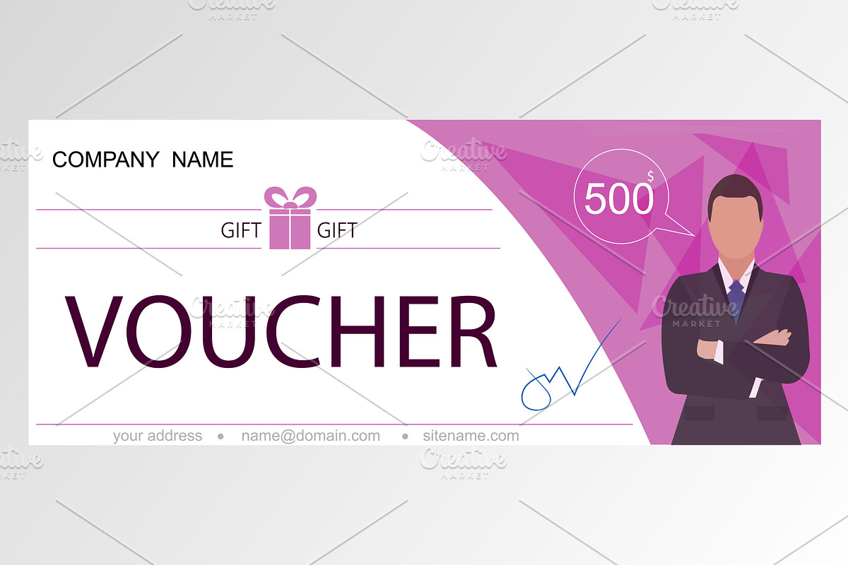 3 Gift voucher template, a Brochure Template by pashigorov (Photo 2 of 3)