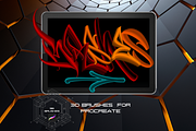 PRO3d Lettering Brushes For Procreat, a Brush Add-On by Torus1 (Thumbnail 1 of 7)