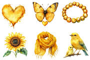 Sunny Yellow Mother's Day Clipart, an Illustration by SinaCreation (Thumbnail 4 of 5)