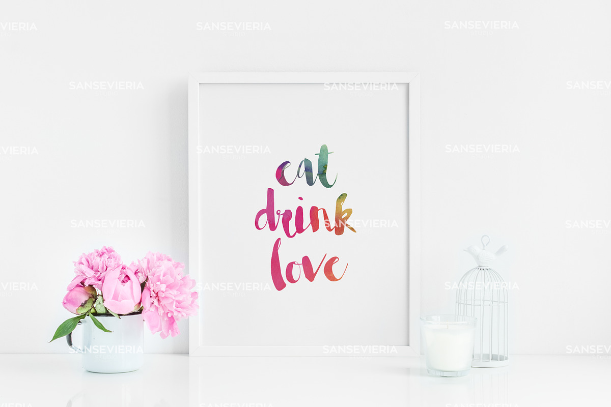 8x10 print mockup 16x20 4:5 peonies, a Print Template by Grace White (Photo 3 of 4)