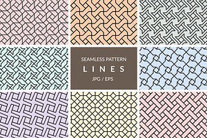 Seamless line pattern vectors