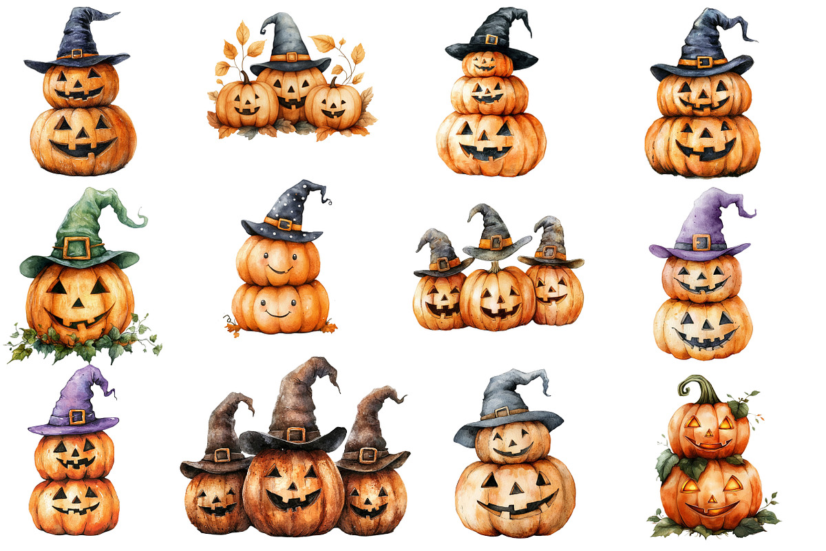 Halloween Pumpkin Clipart, an Illustration by Designworld (Photo 3 of 5)