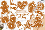 Gingerbread Cookies, an Illustration by PrettyBundles (Thumbnail 1 of 5)
