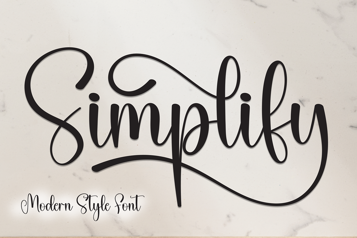 Simplify | Script Font, a Handwritten Font by Scratchones (Photo 1 of 9)