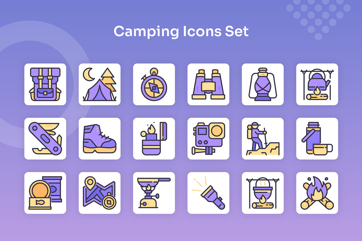 Camping Icons Set - Filled Line, an Icon by Kmg Design (Photo 2 of 3)