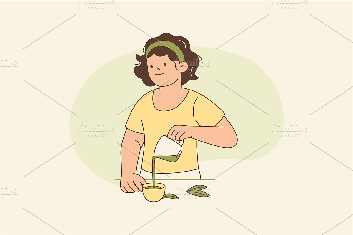 People with Matcha Illustration, an Object Graphic by Jump Studio (Photo 12 of 12)