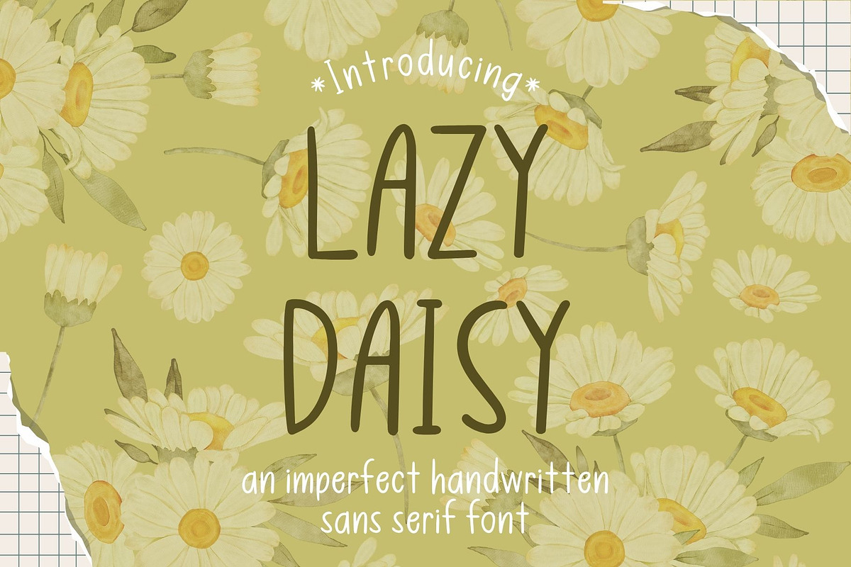 Lazy Daisy | Handwritten Sans Serif, a Handwritten Font by mapleandmolly (Photo 1 of 5)