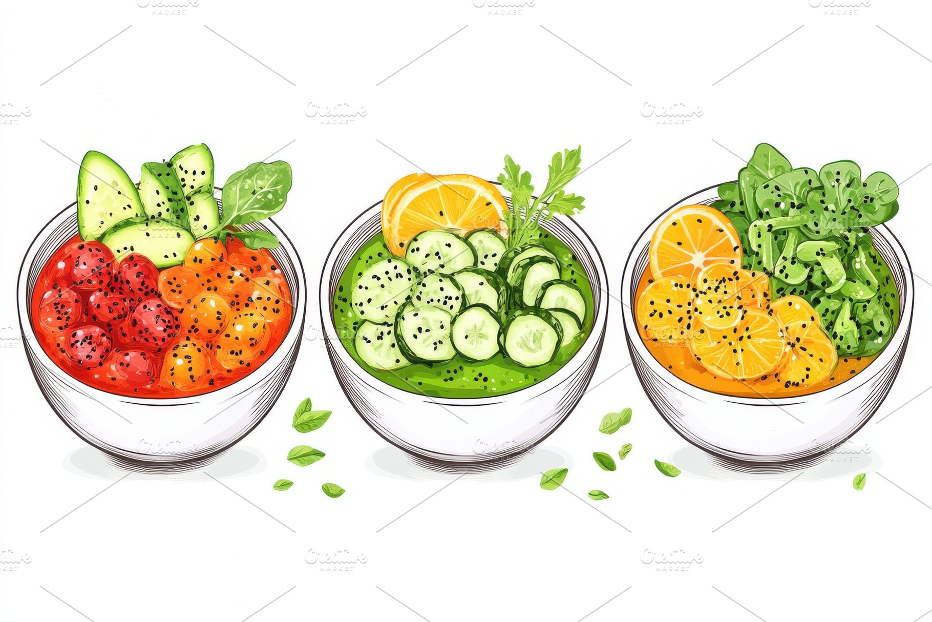 Delicious healthy fruit and veggie b, a Food & Drink Photo by Pixeness Studio