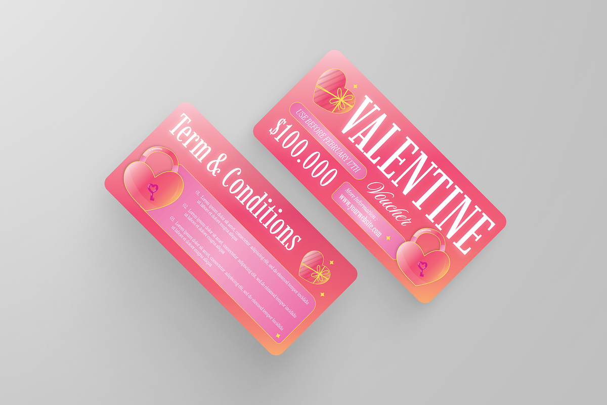 Valentine Gift Voucher, a Print Template by Annora Studio (Photo 4 of 6)