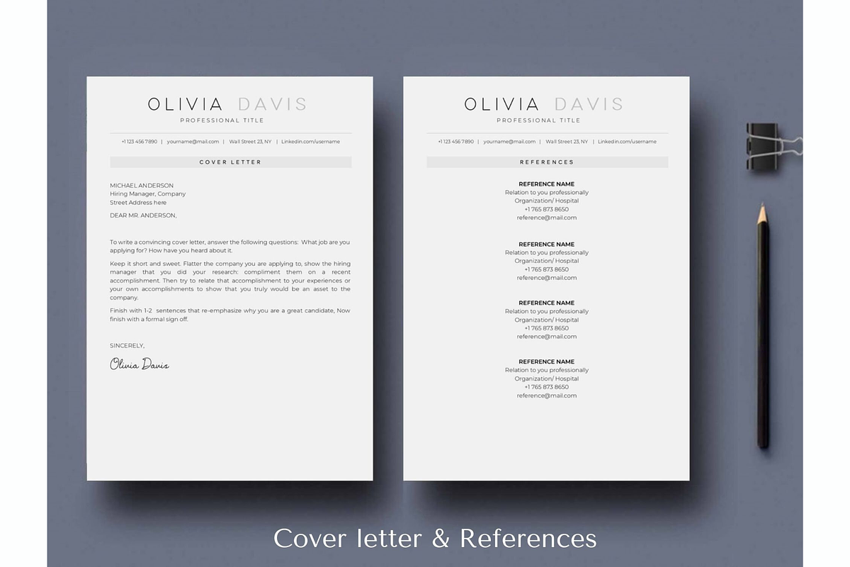 Word resume & cover letter template, a Resume Template by Climbwithelevator (Photo 3 of 10)