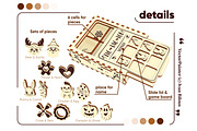 Tic Tac Toe - Laser Cut File, an Object Graphic by VectorPainter (Thumbnail 14 of 18)