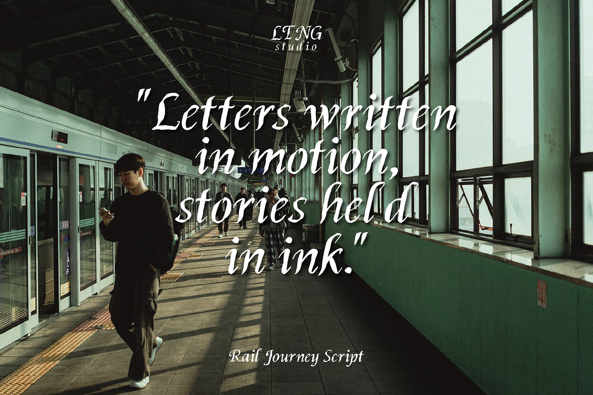 Rail Journey Script, a Script Font by LTNG STUDIO (Photo 6 of 9)