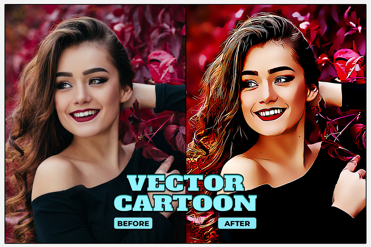 Vector Cartoon Photoshop Action, an Action Add-On by msartworks (Photo 9 of 9)