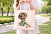 Boho Floral Summer Girls Clipart, an Illustration by Digital Artistic99 (Thumbnail 9 of 11)