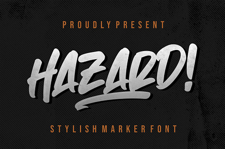 Hazard! STYLISH MARKER FONT, a Font by ErgibiStudio