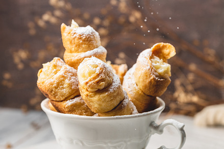 Pastry Tubes with Whipping Cream, a Food & Drink Photo by Andriana Syvanych