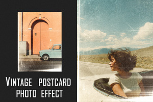 Vintage Postcard photo effect, a Layer Style Add-On by 3d_model_tifotizi
