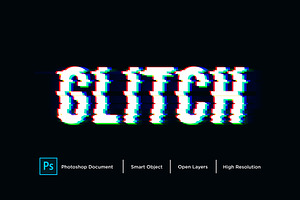 Glitch Text Effect & Layer Style