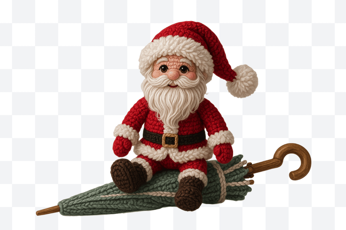 Christmas Santa Crochet Clipart Bund, an Object Graphic by Cut File (Photo 2 of 5)
