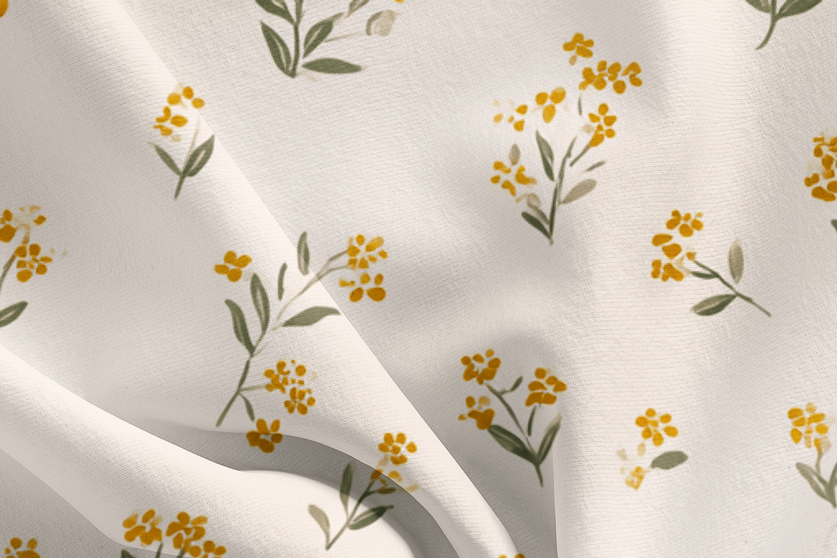 Muted Mustard Floral Seamless Patter, a Pattern Graphic by Pati Charm Studio (Photo 7 of 7)