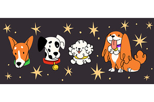 Retro doodle dog illustrations, an Animal Illustration by art PVP - market