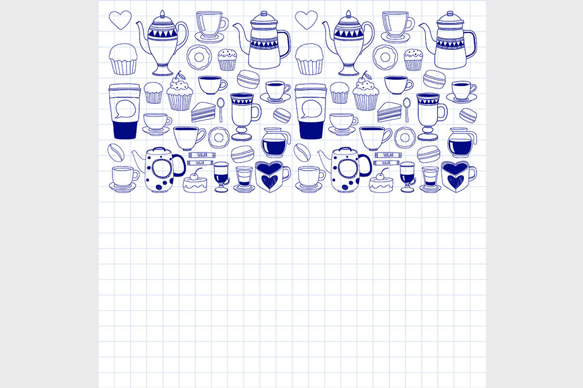7 vector templates (jpg+eps) Coffee, a Food Illustration by Art Loft (Photo 4 of 8)