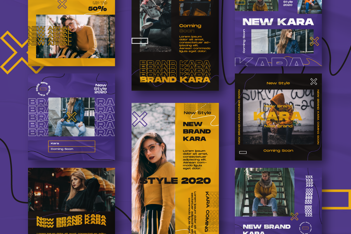 Kara Story & Feed Instagram Template, a Social Media Template by Inkofert (Photo 2 of 12)