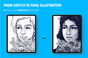 25 Graphite Brushes for Procreate, a Brush Add-On by Riveros Illustration (Thumbnail 8 of 10)
