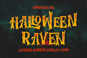 Halloween Raven Bold Horror Font