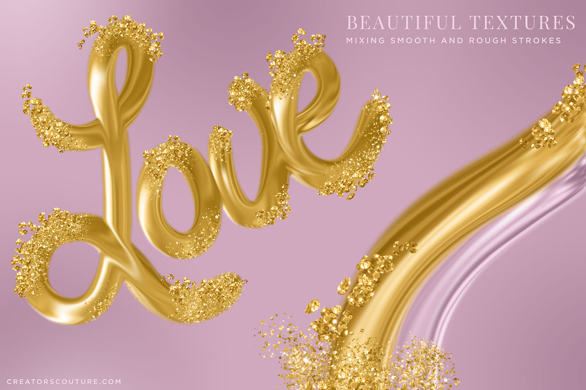 24K Metallic Gold Brush Gold Effects, a Brush Add-On by Creators Couture (Photo 8 of 16)