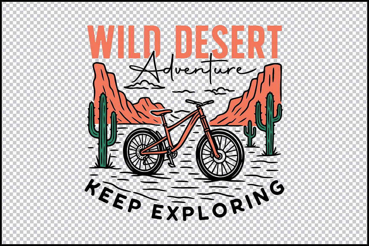 Wild Desert Adventure Bike SVG, an Object Graphic by BeeCraftR (Photo 4 of 4)