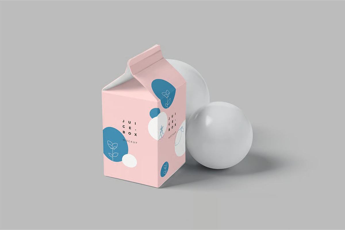 Small Juice Packaging Box Mockup, a Packaging Mockup by megostudi0 (Photo 4 of 6)