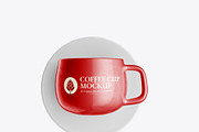 Ceramic Coffee Cup Mockup, an Advertising Mockup by OneVectorStock (Thumbnail 11 of 16)