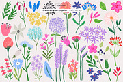 Crayon Abstract Modern Flowers, an Object Illustration by likorbut (Thumbnail 3 of 7)