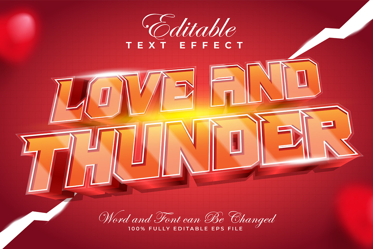 Love & Thunder Text Effect | Vector, a Layer Style Add-On by padilah_a