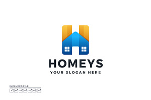Letter H With House Colorful Logo, a Branding & Logo Template by yuanesei