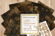 Distressed Dark Antique Script Paper, a Background Graphic by V Design Creator (Thumbnail 7 of 12)