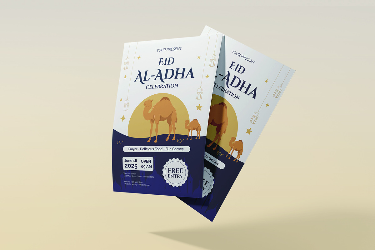 Eid Al-Adha Event Flyer Template, a Flyer Template by Artnivora.Std