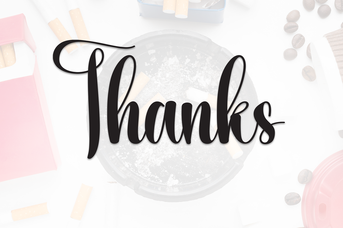 Ashtray | Script Font, a Handwritten Font by Scratchones (Photo 9 of 9)